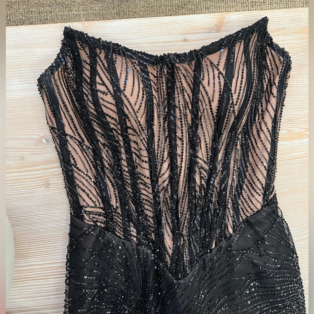 Walter Mendez Corset Beaded Gown